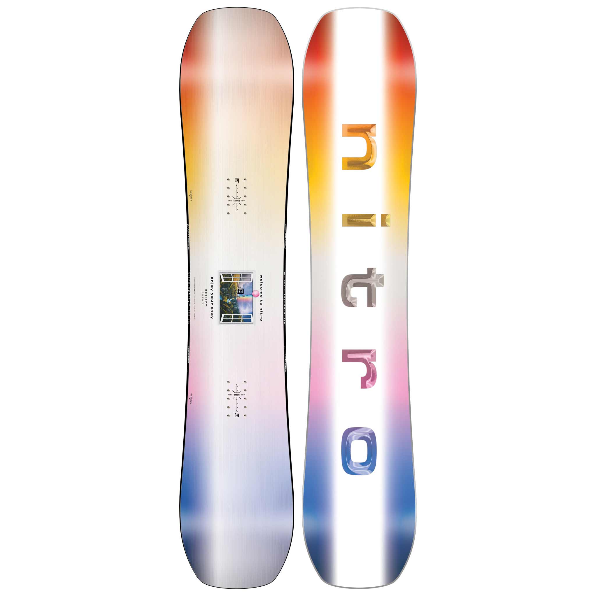 The 2025 Nitro Optisym Women's Snowboard - The Original Friendly Freestyle  Snowboard – Nitro Snowboards