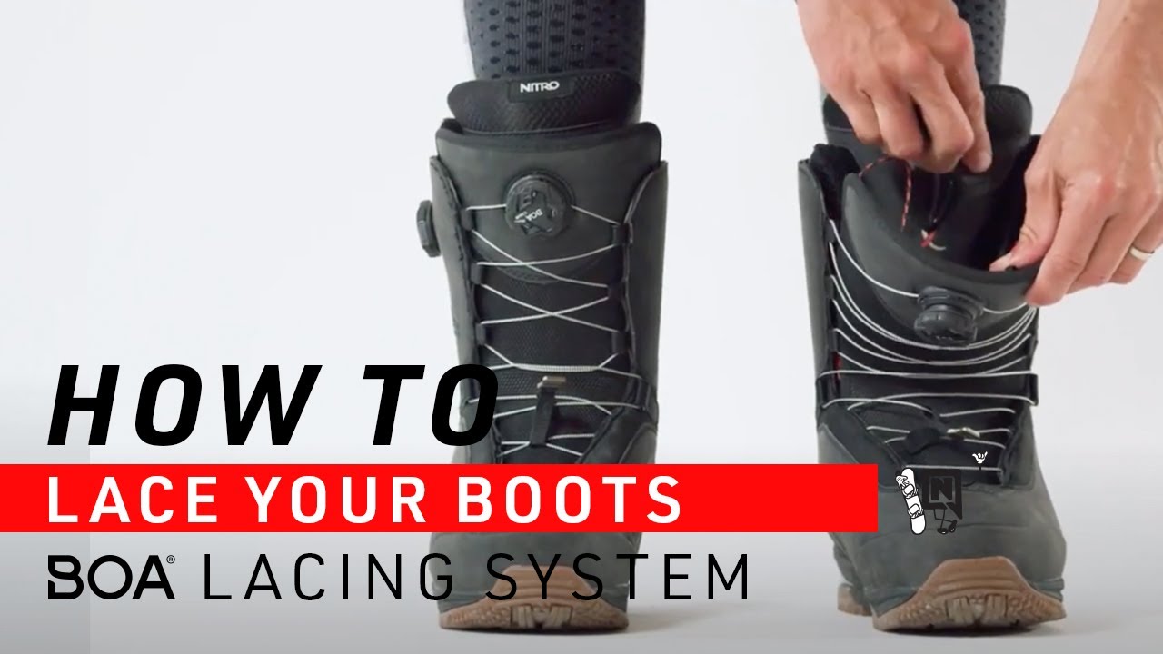 Charger la vidéo : How To Put On Snowboard Boots with BOA FIT SYSTEM