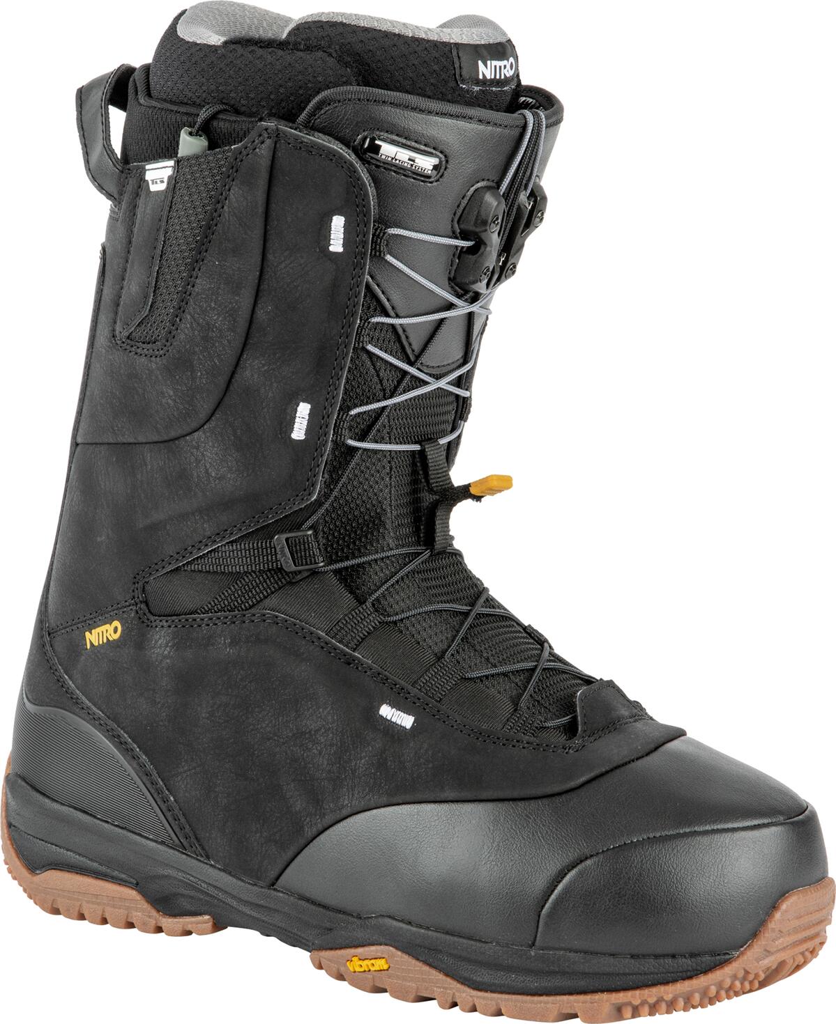 Nitro Snowboards Mens Venture TLS 21 All Mountian Freeride Freestyle Quick Lacing System Boat Snowboard Boot 