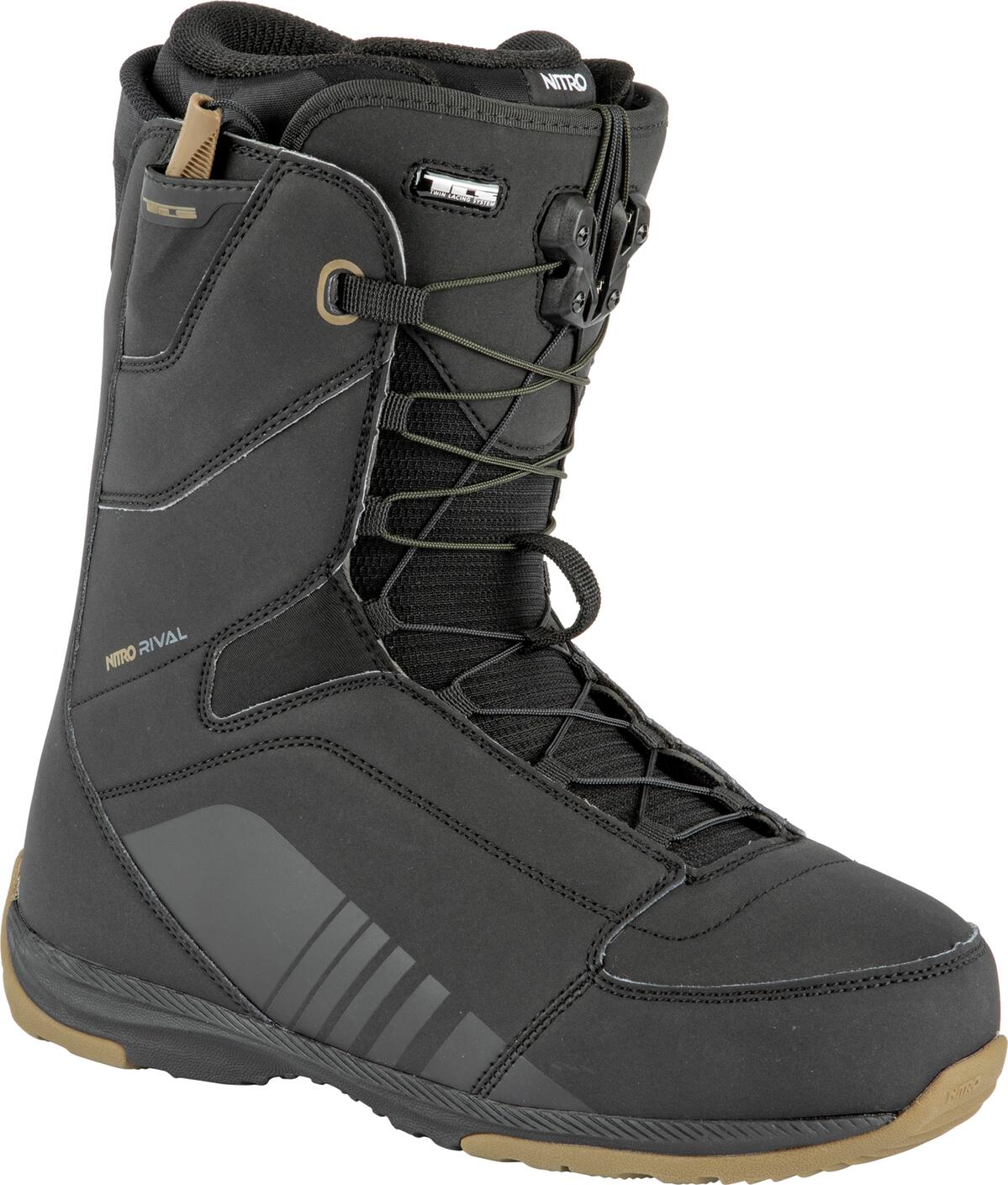 Nitro Snowboards Men's Rival TLS '21 All Mountian Freeride Freestyle Quick Lacing System Boot Snowboard Boot 
