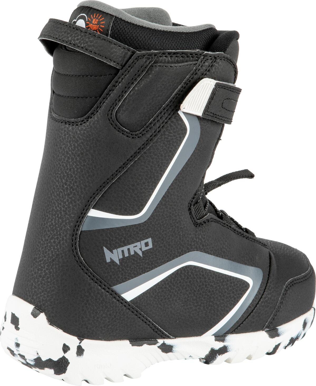 Snowboard Boat Navy Bl-Grey-Yell 24.5 Nitro Snowboards Unisex Youth Droid QLS 20 All Mountain Freestyle Speed Lacing System Cheap Childrens Boat 